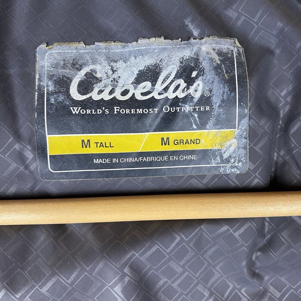 Cabela's 650 Fill Down Puffer Vest Olive Green Men's Medium Tall MT Full Zip - Picture 5 of 11